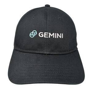 Gemini Slideback Hat Black One Size Embroidered Logo Adjustable Otto